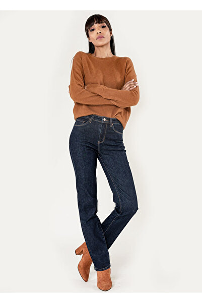 Nina Carter Women's Jeans Dark Blue Straight B-P517-18 M9