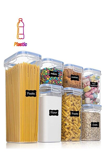 Arabest Kitchen Organizer Sealed Food Storage Container 7 Piece Food Jar with...