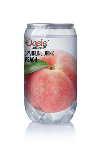 Oasis مشروب فوار بنكهة الخوخ، 350 مل × 24 قطعة