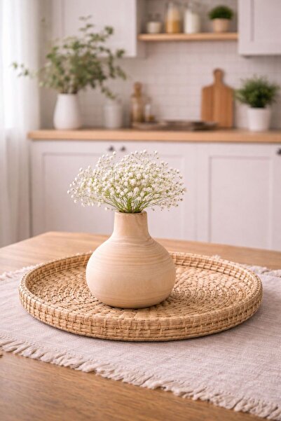 ENYAZA(2024) İskandinav Tarzı Dekoratif Modern Minimalist El Yapımı Ahşap Vaz...