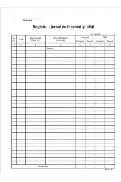 DanyCris Registru jurnal de incasari si plati A4 vertical
