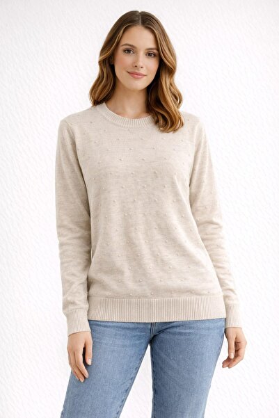 ModaPlaza Women's Pompom Patterned Knitwear Sweater 5826