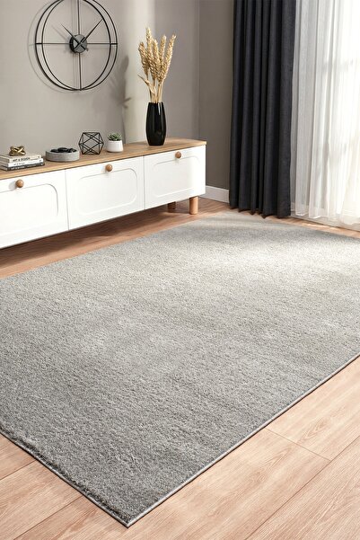 Eliz Home Dokuma Halı Gri Yumuşak Halı Yolluk Çocuk Yatak Odası Oturma Odası ...
