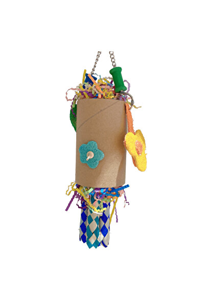 Vanpet Multi Color Sticks Cylindrical Bird Toy 30x8cm-BTLB01167