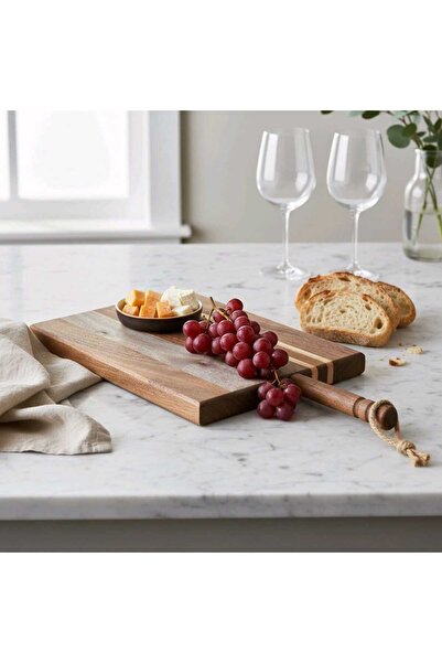 Unichrome لوح تقطيع وتقديم من خشب الجوز مقاس 34×21