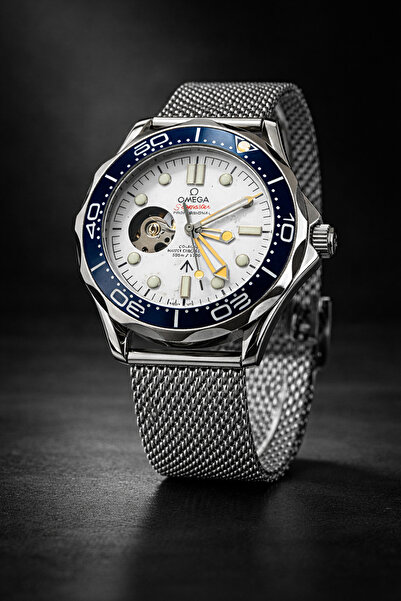 G Sport POLO Omega Model Wicker Cord Automatic Mechanism Watch (30 Atm Water ...