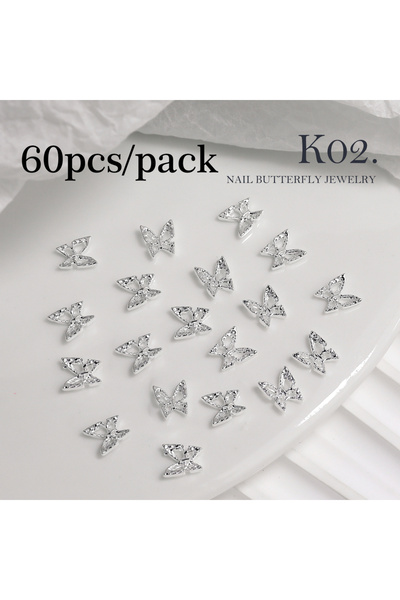 Choice 04-60 قطعة، 20 قطعة من أحجار الراين على شكل فراشة مصنوعة من سبيكة معدن...