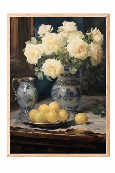 Postifull Vintage Painting, Wooden Framed Poster, Vintage Wall Decor