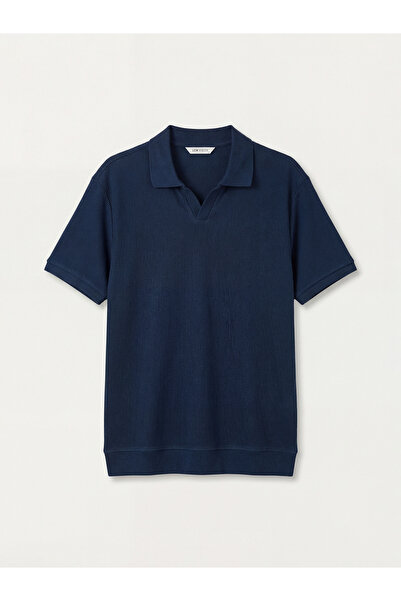 LC Waikiki Navy Blue Polo Collar Men's T-Shirt