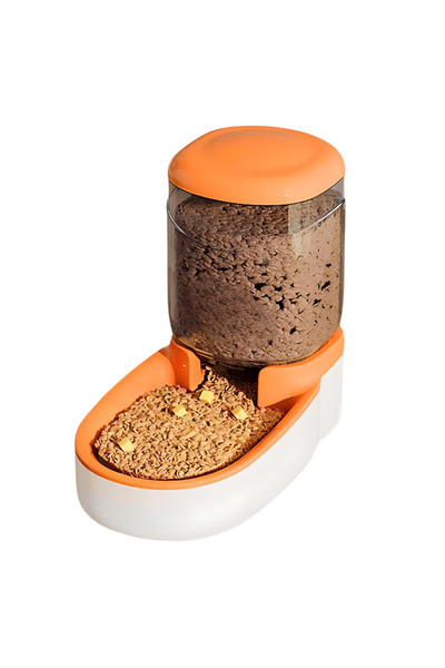 PADO موزع طعام شفاف - برتقالي 4000 مل