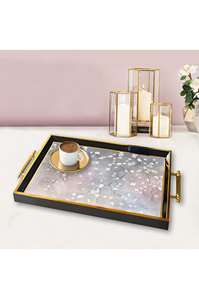 MAYAHOME CONCEPT 49*29cm Orange Patterned Decorative Tray Tpa9813