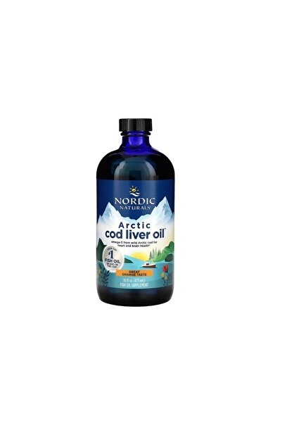 Nordic Naturals Ulei de ficat de cod arctic 473ml Portocală -