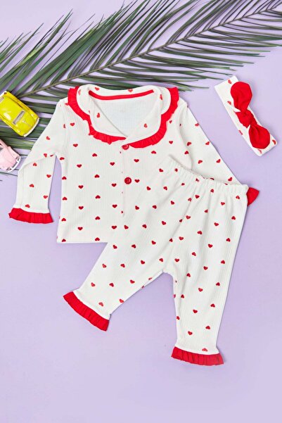 Fulla Moda Corded Fabric Girl's Pajama Set with Bandana