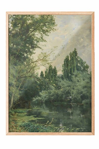 Postifull Vintage Painting, Wooden Framed Poster, Vintage Wall Decor