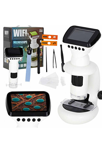 Ikonka Microscop digital 3 in 1 pentru copii, functionalitate usb si wi-fi, a...