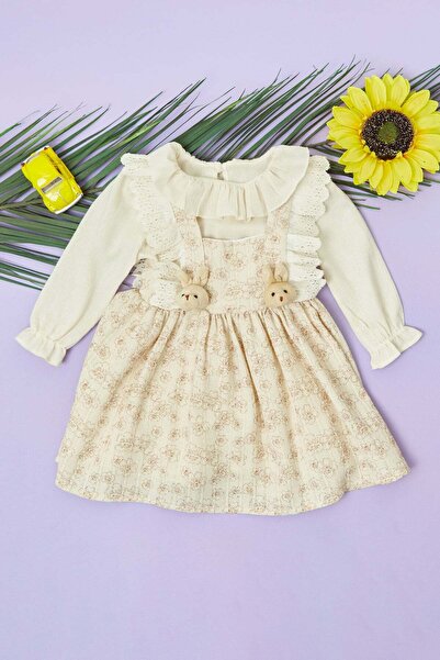 Fulla Moda Сукня для дівчинки з кроликом, з деталями на сорочці