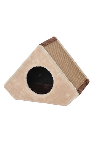 CATRY بيت قطط مخروطي الشكل مع خدش، 40×25×30 سم
