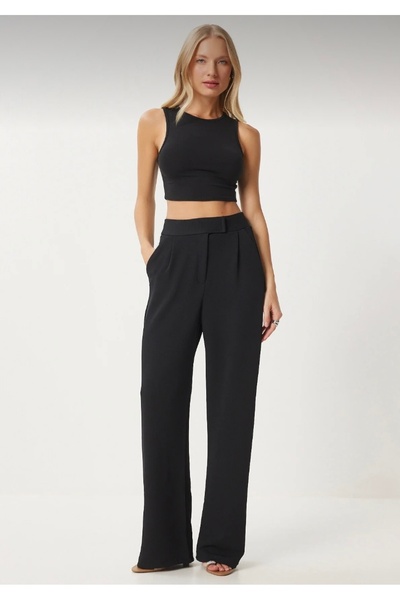 ossons Kadın Beli Cırtlı Yüksek Bel Pantolon