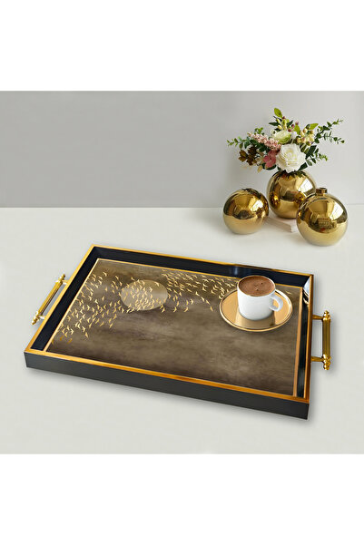 MAYAHOME CONCEPT 49*29cm Orange Patterned Decorative Tray Tpa9818