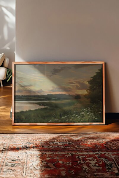 Postifull Vintage Painting, Wooden Framed Poster, Vintage Wall Decor