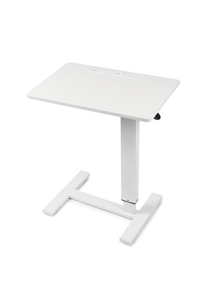 Onuvio Height Adjustable Pneumatic Side Table with Wheels, 60x40 cm, 66–90 cm...