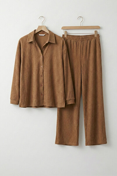 Elisho Relaxed Fit Buttoned Shirt and Wide-Leg Pants Set