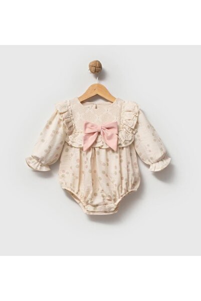 BEYAZ BEBE بذلة طفلة منقطة