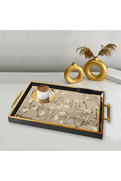 MAYAHOME CONCEPT 49*29cm Orange Patterned Decorative Tray Tpa9850