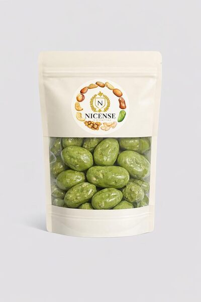 nicense Pecan Matcha Coated Chocolate – Premium Pecans Coated in Matcha White...