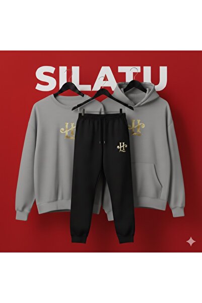 SILATU Half-Moon Logo Zero-Yellow Hooded Tracksuit 3-Piece