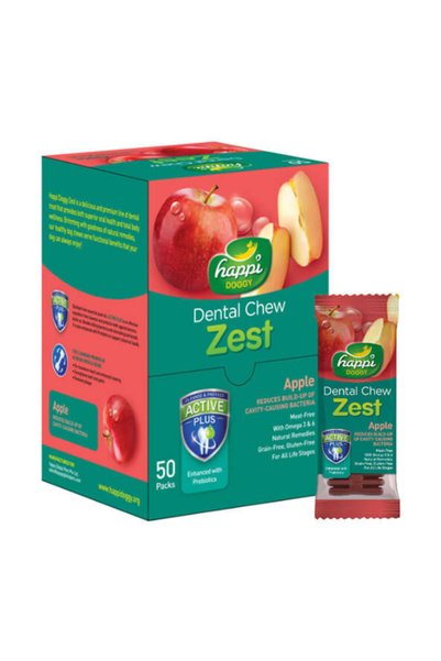 Happi Doggy Dental Chew Zest-Apple-4''
