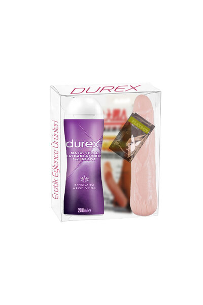 Durex AloeVera 2in1 200ml + Penisten Çıkmaz Yumuşak PenisKılıfı C-BI026208