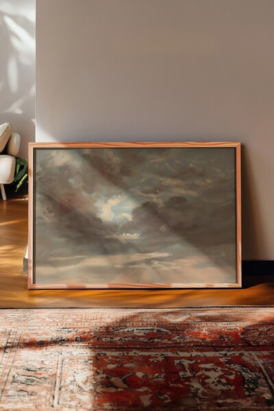 Postifull Vintage Painting, Wooden Framed Poster, Vintage Wall Decor