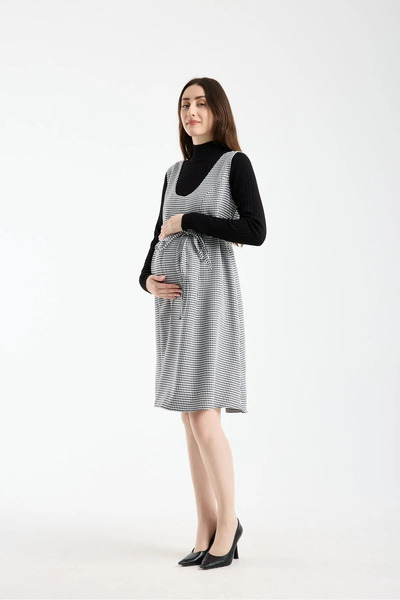 LİYACA Kazayagi Maternity Jile Dress