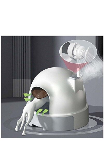 Arabest صندوق فضلات القطط، صندوق فضلات القطط الذكي لإزالة الروائح، صندوق فضلا...