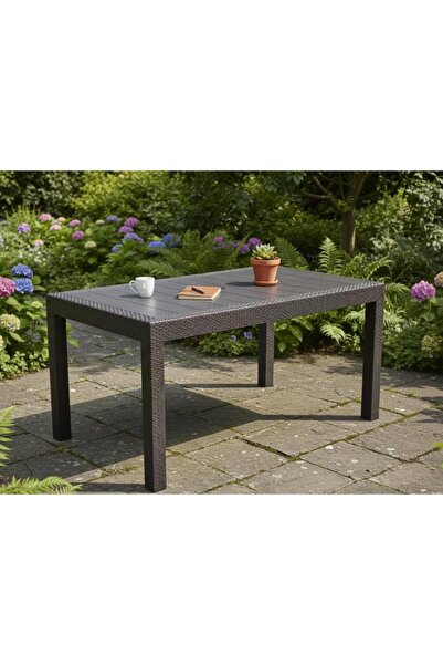 Mandella SHOW RATTAN MASA (CAMSIZ) EKO KAHVERENGİ