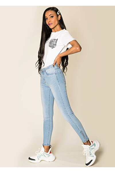 Nina Carter Women's Jeans Light Blue Slim B-P117-6 M10