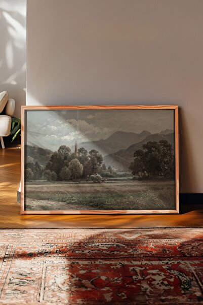 Postifull Vintage Painting, Wooden Framed Poster, Vintage Wall Decor