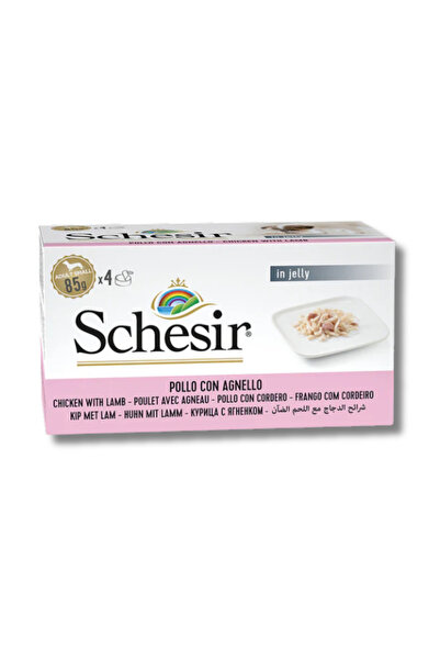 Schesir طعام رطب للكلاب - شرائح دجاج مع لحم ضأن [الوزن - 340 غرام]