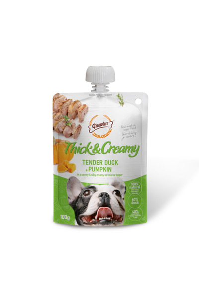 Gnawlers Thick & Creamy Dog Treat 100g-Tender Duck & Pumpkin