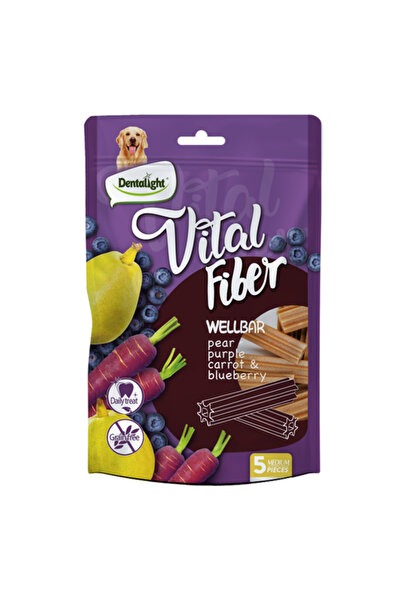 DENTALIGHT ألواح فيتال فايبر ويلبارز 3 بوصة، مكافآت للكلاب - كمثرى، جزر بنفسج...