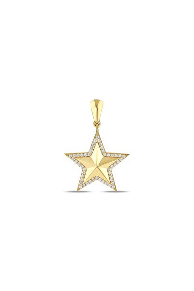 Almod Jewellery ALTIN YILDIZ 3 BOYUTLU KOLYE UCU