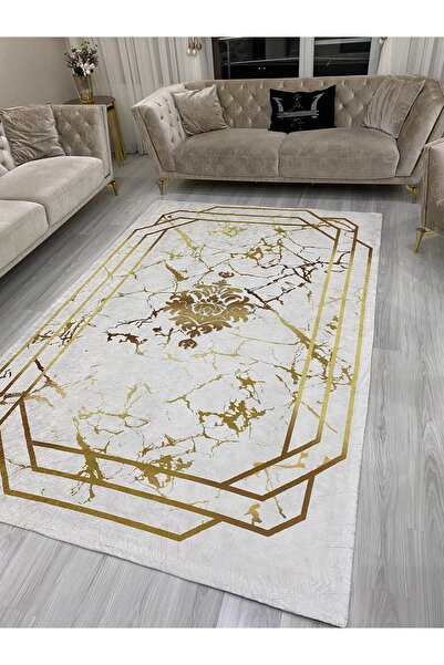 NEU HAUS Ελαστικό κάλυμμα χαλιού, Κάλυμμα χαλιού που πλένεται, Μοντέρνο ριγέ ...