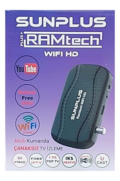 BN Sunplus Ramtech Dahili Wifi Hd Full Hd Uydu Alıcısı Çanaklı-Çanaksız Akıll...
