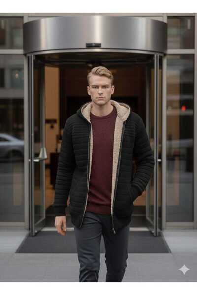 KMKkombin Men's Fleece Insulated Warm Full Zip Ka Hooded Rme Jacket Cardigan