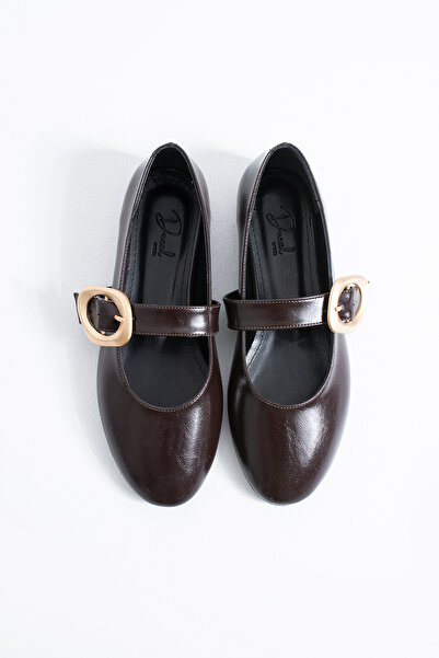 DUXAL SHOES Libby Stylish Buckle Ballerina Flats Daily Comfortable Insole Mar...