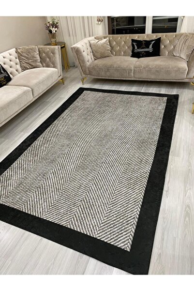 NEU HAUS Lastikli Halı Örtüsü Halı Kapağı Yıkanabilir Halı Kılıfı Modern Çizg...