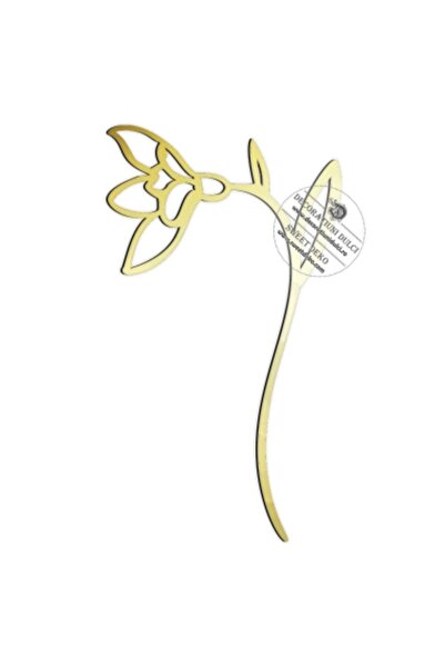 Decoratiuni Dulci Blooming snowdrop topper - Mirror gold