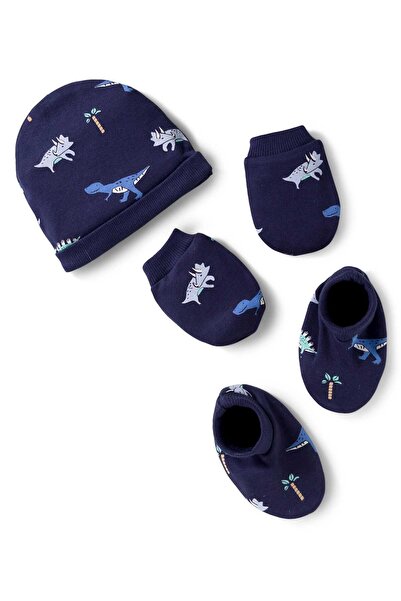 Bonfino قبعة وقفازات وجوارب للأولاد مصنوعة من القطن الخالص 100% مطبوع بالكامل...