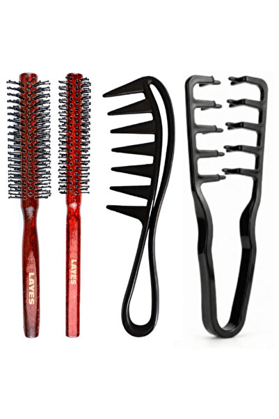 Layes Professional 2-Pack Men's Combing and Blow-Drying Brush Series + 2-Pack...